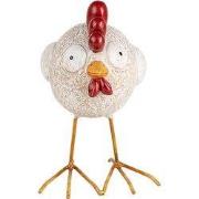 Clayre & Eef Decoratie Beeld Kip 15 cm Wit Kunststof