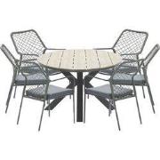 Garden Impressions Ross tuinset 7-delig mosgroen - Tulli tuintafel ova...