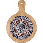 Clayre & Eef Onderzetters Pannen 19x27 cm Bruin Blauw Keramiek