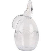 Clayre & Eef Glazen potje Ei 9x8x17 cm Transparant Glas