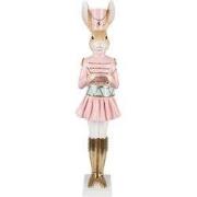 Clayre & Eef Decoratie Beeld Konijn 79 cm Beige Roze Kunststof