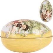 Clayre & Eef Decoratie Ei 7x11x7 cm Meerkleurig Metaal Konijn