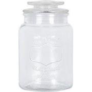 Clayre & Eef Voorraadpot Ø 11x18 cm Transparant Glas