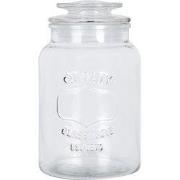 Clayre & Eef Voorraadpot Deksel Ø 11x19 cm Transparant Glas