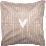 Clayre & Eef Kussenhoes 45x45 cm Bruin Polyester Hart