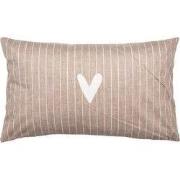 Clayre & Eef Kussenhoes 30x50 cm Bruin Polyester Hart