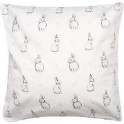 Clayre & Eef Kussenhoes 45x45 cm Beige Polyester Konijn