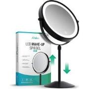 Make-Up Spiegel - Hoogte verstelbaar - Zwart - 1-10x Vergroting