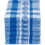 Twentse Damast Keukendoekenset - 6 stuks - Klompen Blauw