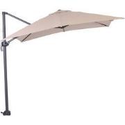 Garden Impressions Hawaii zweefparasol S 250x250 - donker grijs - ecru