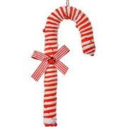 Clayre & Eef Kersthanger Zuurstok 26 cm Rood Wit Kunststof