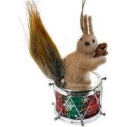 Clayre & Eef Kersthanger Eekhoorn 10x6x11 cm Bruin Synthetisch