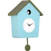 Wandklok Cuckoo Light - Mistigblauw - 23x10.5x26.4cm