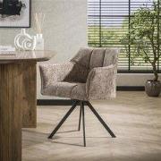 Hoyz Collection - Armstoel Raster Draaibaar - 2 Stuks - Rich Champagne