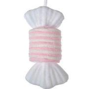 Clayre & Eef Kersthanger 11x8x20 cm Roze Wit Synthetisch