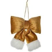 Clayre & Eef Kersthanger 15x3x17 cm Goudkleurig Synthetisch