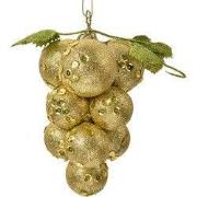 Clayre & Eef Kersthanger 10x10x15 cm Goudkleurig Kunststof