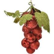 Clayre & Eef Kersthanger 8x8x14 cm Rood Kunststof