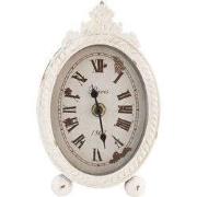 Clayre & Eef Tafelklok 11x18 cm Wit IJzer