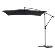 HESPERIDE HIXA Parasol - Zweefparasol - met voet - Stokparasol - 360° ...