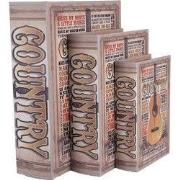 Clayre & Eef Opbergdoos Set van 3 Boeken 27 /22 /17 cm Beige Hout