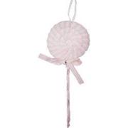 Clayre & Eef Kersthanger Lolly 25 cm Roze Kunststof