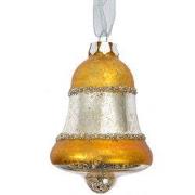 Clayre & Eef Kersthanger Ø 5x9 cm Goudkleurig Glas