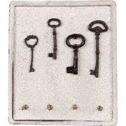 Clayre & Eef Sleutelrekje 22x5x25 cm Beige Hout