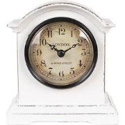 Clayre & Eef Staande Klok 13x7x14 cm Wit Hout