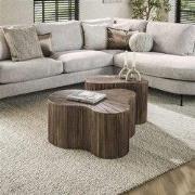 Hoyz Collection - Salontafel Shamrock Maya Teak - Teak Rust Brown - Se...