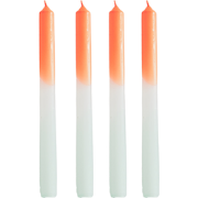 Tapers - Dipdye - Wax- Orange/White/Mintgreen - S4