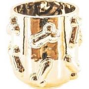 Pot - Dick - Ceramics  - Gold -11x11x11,5cm