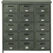 Ladekast Industrieel 15 Laden Groen - Giga Meubel