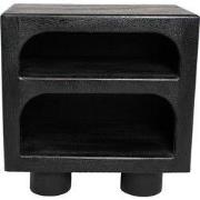 Nachtkastje Zwart - Mangohout - 55cm - Nachtkastje Pablo