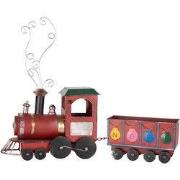 Clayre & Eef Kerstdecoratie Beeld 63x15x38 cm Rood Metaal