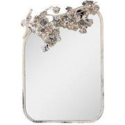 Clayre & Eef Spiegel 58x12x89 cm Wit Metaal