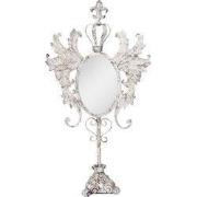 Clayre & Eef Tafelspiegel 37x14x68 cm Wit Metaal