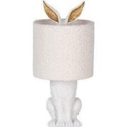 Clayre & Eef Tafellamp Konijn Ø 20x43 cm Wit Kunststof