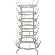 Clayre & Eef Mokkenrek Ø 37x66 cm Grijs Metaal
