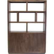 Vakkenkast Donkerbruin Mangohout - 150x45x210cm - Luxurious