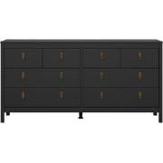 Dubbele ladekast met 8 lades matzwart B159,6 cm  BARCELONE