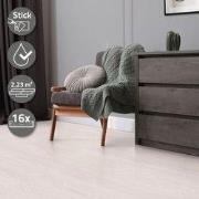 Deluxe PVC klevende vinylvloer voor 2,23 m² witte eik 2 mm dik ML-Desi...