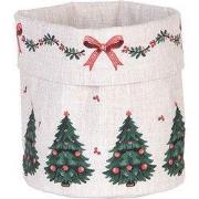 Clayre & Eef Broodmand Ø 15x16 cm Beige Katoen Kerst