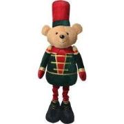 Clayre & Eef Kerstdecoratie Beeld Beer 25x15x58 cm Bruin Textiel