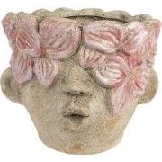 Clayre & Eef Bloempot Ø 18x15 cm Beige Terracotta