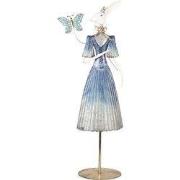 Clayre & Eef Decoratie Beeld Konijn 26x12x73 cm Wit Metaal