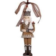 Clayre & Eef Kersthanger Notenkraker 4x2x13 cm Bruin Kunststof