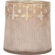 Clayre & Eef Waxinelichthouder Ø 10x10 cm Roze Glas