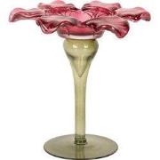 Clayre & Eef Waxinelichthouder Ø 14x14 cm Roze Glas