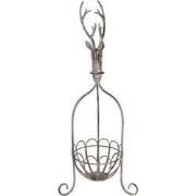 Clayre & Eef Decoratie Mand 28x28x68 cm Grijs Metaal Hert